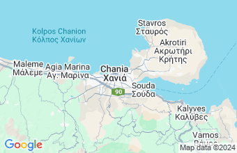 Map of Chania Crete